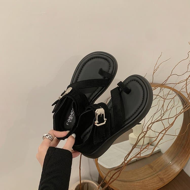 Raffineret Sommersandal med Gulddetalje — billede 1