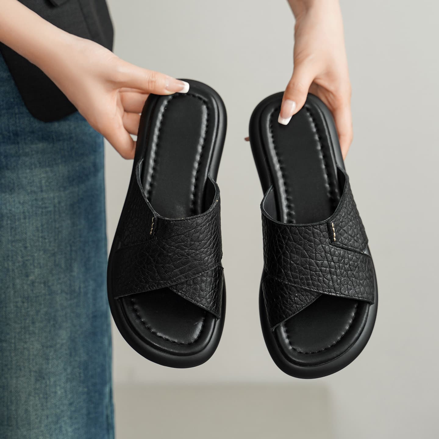 Komfortabel Slip-on med Sløjfe — billede 1