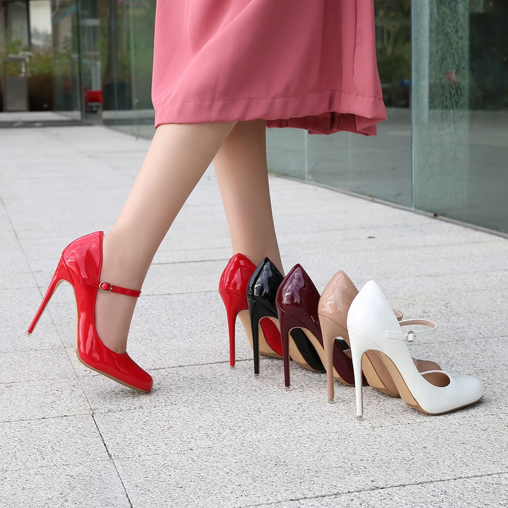Elegant Kitten Heel med Rem — billede 1